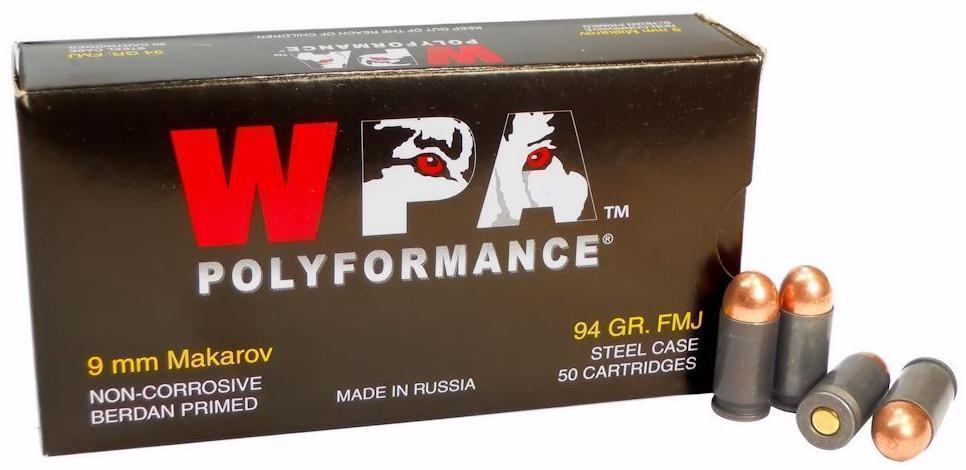 Backorder – Wolf 9x18mm Makarov FMJ 94 Grain 1000 Rounds